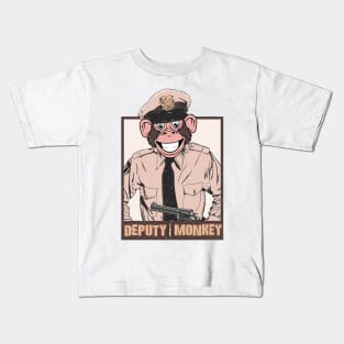 Gun Monkey Deputy Kids T-Shirt